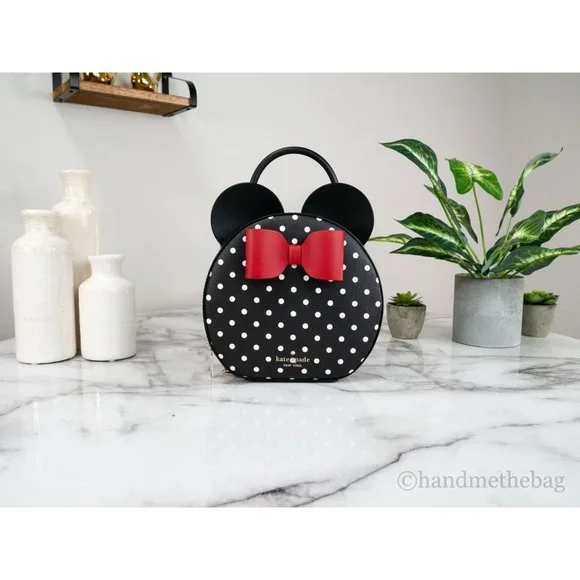 NEW Kate Spade X Disney Minnie Mouse Small Crossbody Bag Refined Grain Leather - Picture 2 of 9